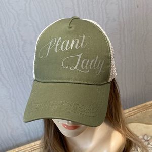 Plant Lady Mesh Snap Back Trucker Hat One Size